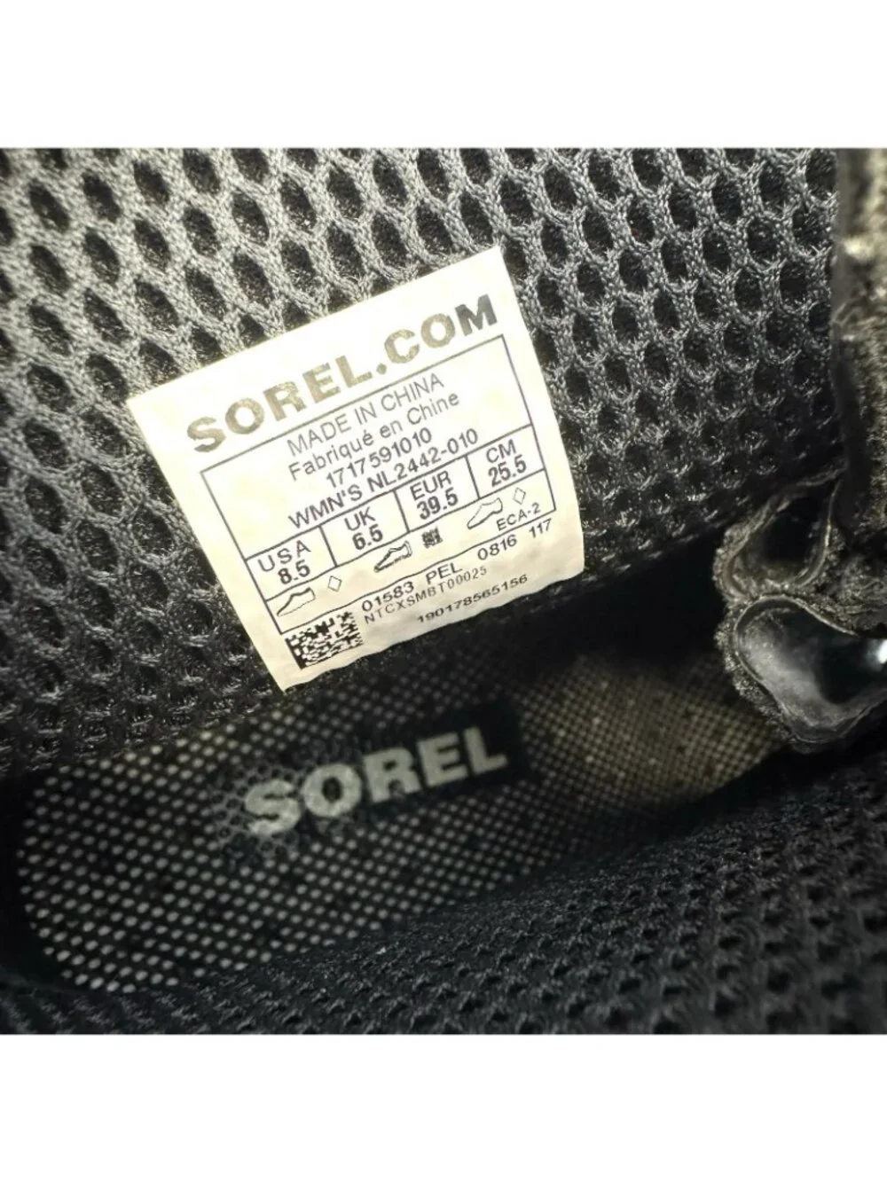 Sorel Joan Wedge Heel Waterproof Rain Boots Women's Size 8.5 Black NL2524-010